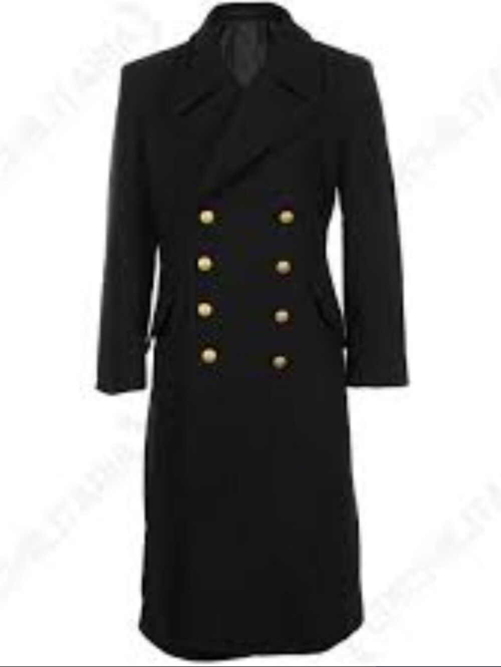 Vintage 1961 West German Navy Wool Greatcoat Heavy Military Officer Trench Coat